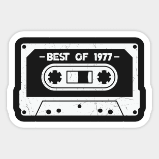 Best of 1977 Retro Cassette Tape 1977 Birthday Sticker